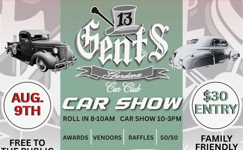 Gents Car Show partial flyer August 2026